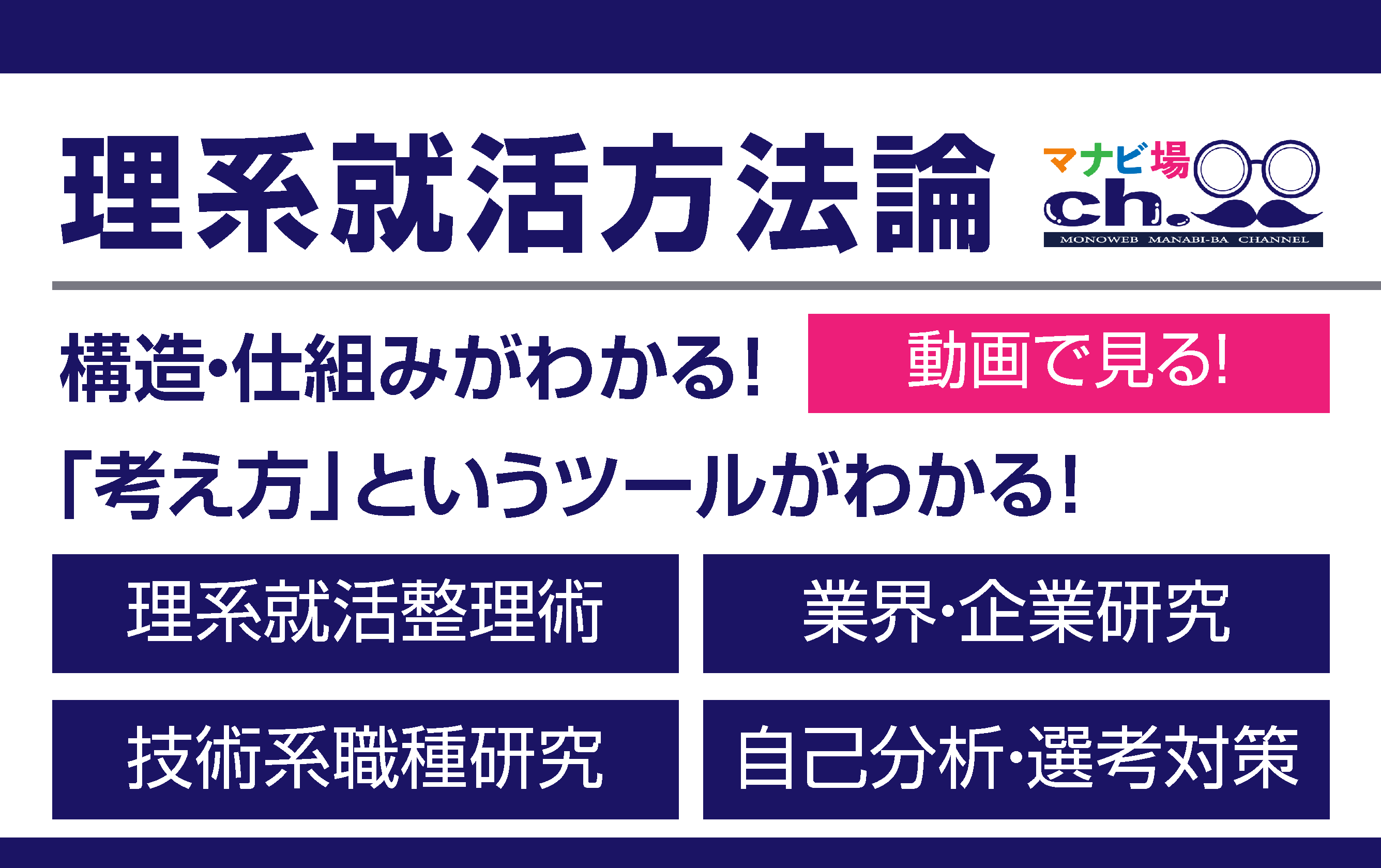 【マナビ場ch.】理系就活方法論_動画一覧